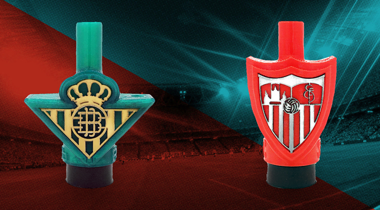 Boquillas del Real Betis Balompié o Sevilla Fútbol Club.
