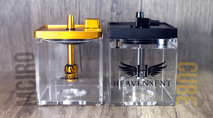 Modelos de cachimbas cuadradas de Heavensent y MS Mashisha.