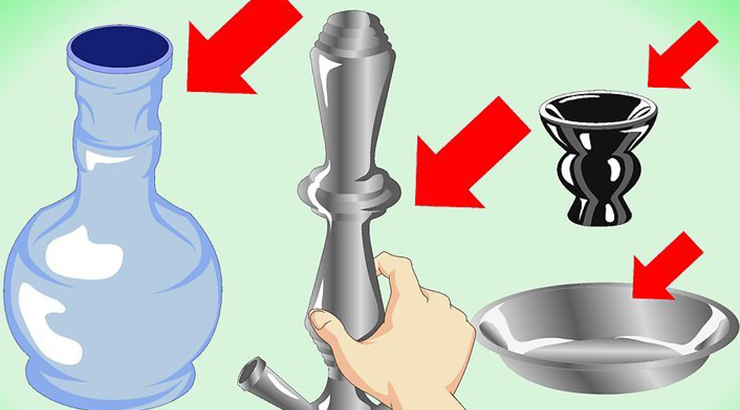 Separaremos todas las piezas desmontables de nuestra cachimba, y las limpiaremos individualmente. Separaremos todas las piezas desmontables de nuestra cachimba, y las limpiaremos individualmente.