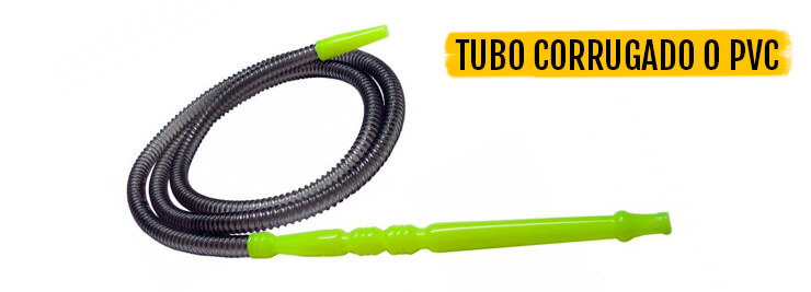 Manguera de shisha de tubo corrugado.