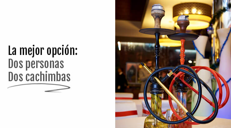 La mejor opción para fumar cachimba: una cachimba por persona.