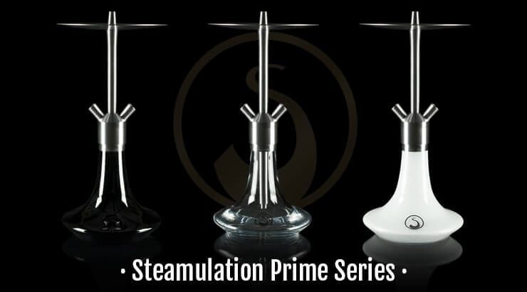 Steamulation Prime Series en color negro, blanco o transparente.
