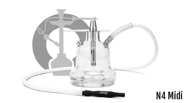Oduman N4 Midi. Cachimba de cristal y acero.