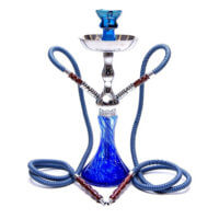 Cachimba de dos mangueras en color azul