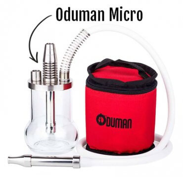 Cachimba portátil de cristal Oduman Micro.