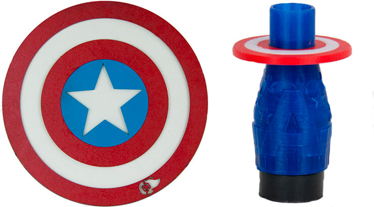 Accesorios para cachimbas de Super Héroes - Capitán América.